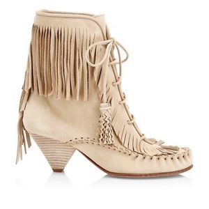 Fringe Tassel Boot COACH bootie suede moccasin